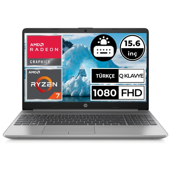 HP 250 G9 6Q8N3ES R7-5825U 8Gb Ram 512Gb Ssd 15.6" FullHD FreeDos Notebook