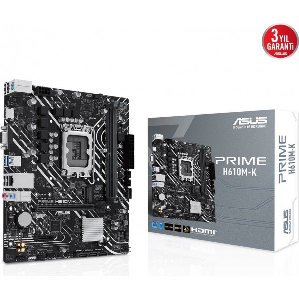 ASUS PRIME H610M-K Intel H610 5600 DDR5 LGA1700 mATX (PRIME H610M-K)