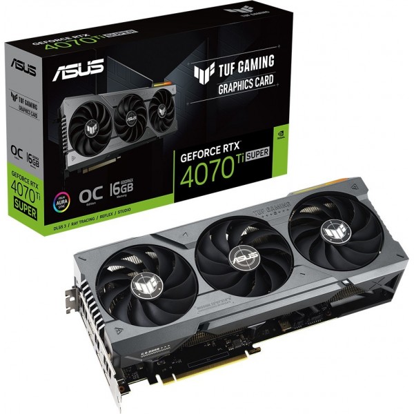 TUF-RTX4070TIS-O16G-GAMING NVIDIA GEFORCE RTX 4070 TI SUPER 16GB GDDR6X 256bit 2670MHz OC 2xHDM