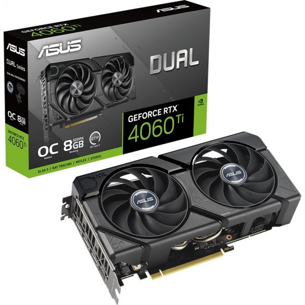 DUAL-RTX4060TI-O8G-EVO Nvıdıa Geforce Rtx 4060 Tı-8g 8gb Gddr6 128BIT 2595MHZ Oc HDMI 3xdp Dlss