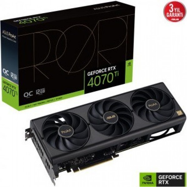 GEFORCE PROART RTX 4070 TI 12GB  192bit GDDR6X 2760MHz OC 2xHDMI 3xDP (PROART-RTX4070TI-O12G) D