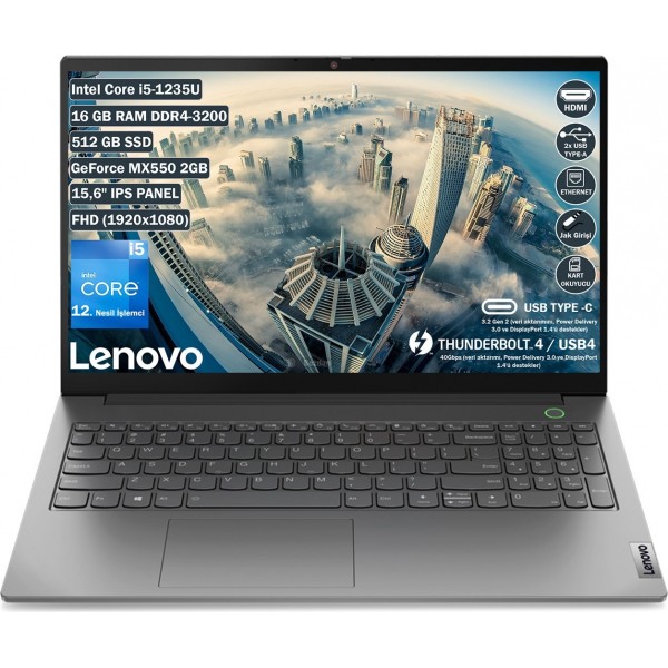 Lenovo ThinkBook G4 21DJ00GATX i5 1235U 16Gb Ram 512Gb Ssd 2Gb MX550 15.6" FullHD IPS Notebook 