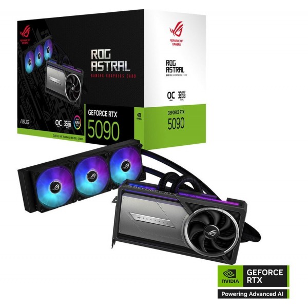 ASUS-ROG-ASTRAL-LC-RTX5090-O32G-GAMING-NVIDIA-GEFORCE-RTX 5090-32GB GDDR7-512BIT--OC-2XHDMI-3XDP
